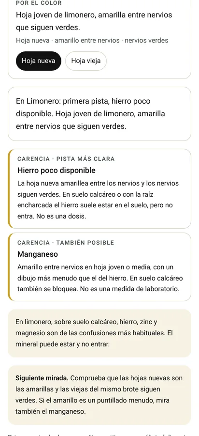 Captura de la app Hoja: Lectura (datos de ejemplo)